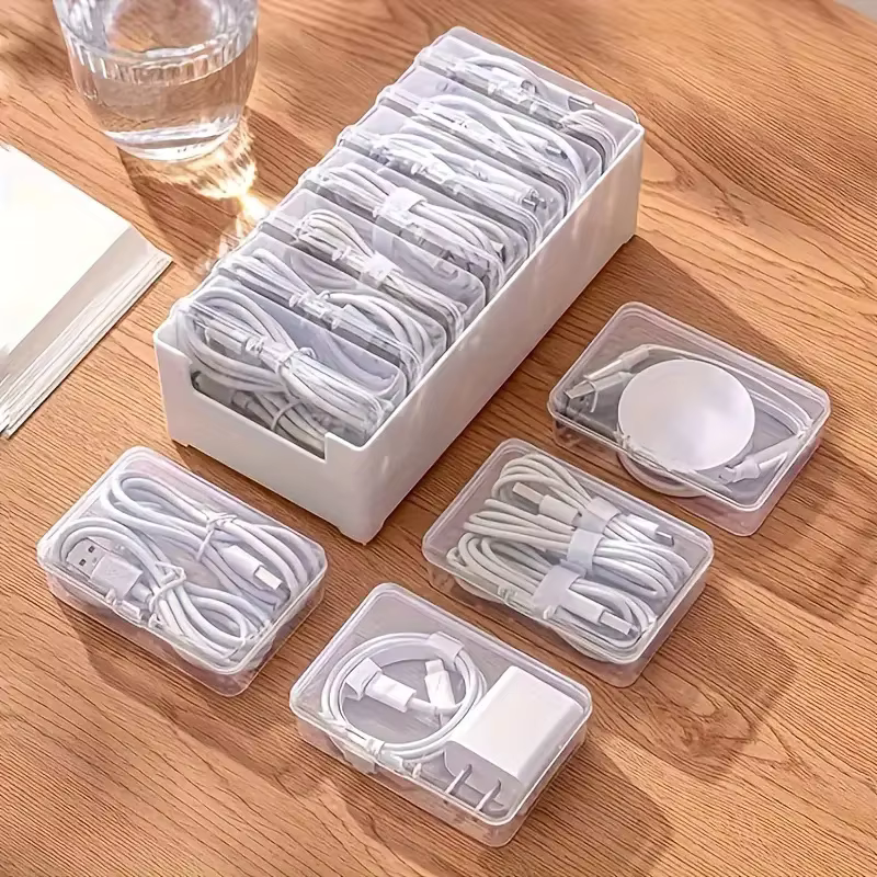 Cable Management Box - Cable Organizer Storage Box Set Durable