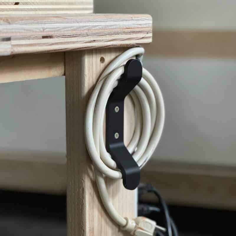 Cable Management Box - Cable Organizer Hooks for Desk Wall