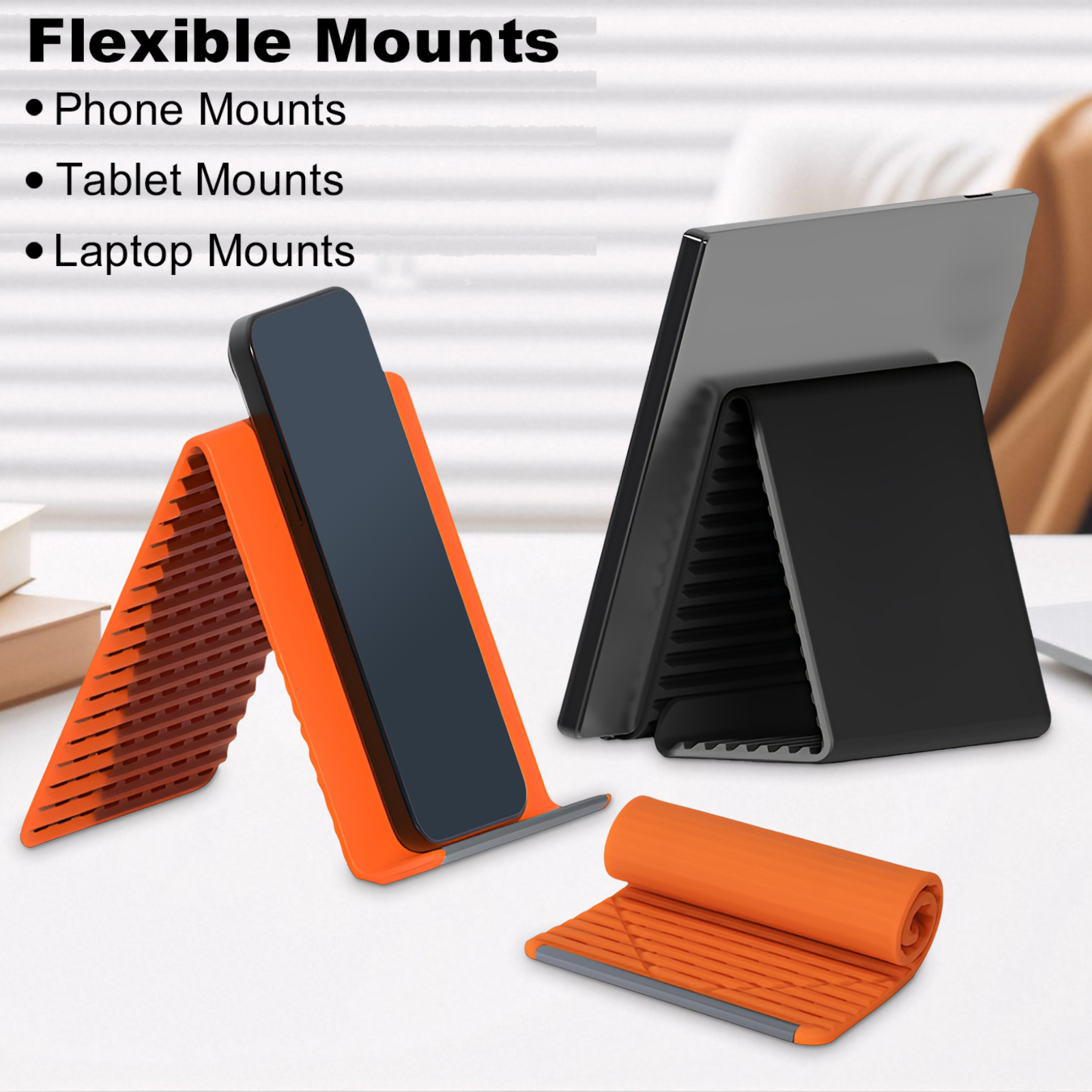 Laptop Stand Foldable - Silicone Adjustable Angle Phone Stand Desk