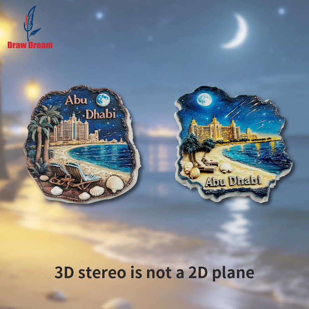 Home Office Dubai - 1Pc Dubai Creative 3D Refrigerator Magnet,