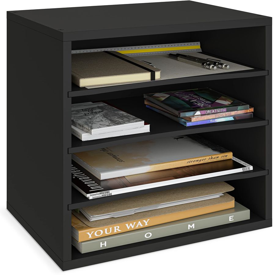 Letter Tray Desk - 4Tier Paper Organizer for Desk, Stackable