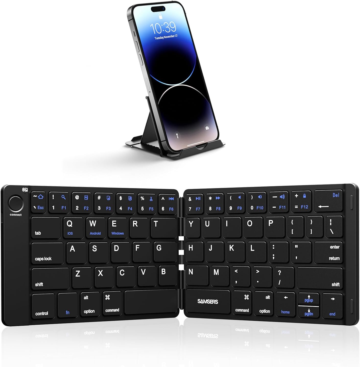 Laptop Stand Foldable - Foldable Bluetooth Keyboard - Portable Wireless