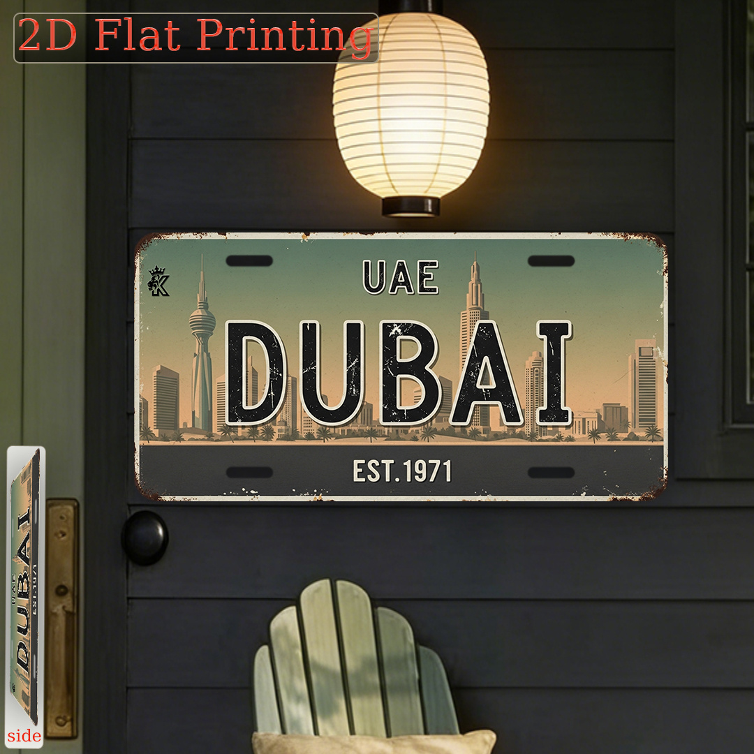 Dubai UAE EST.1971 License Pla - Home Office Dubai recensie en prijs