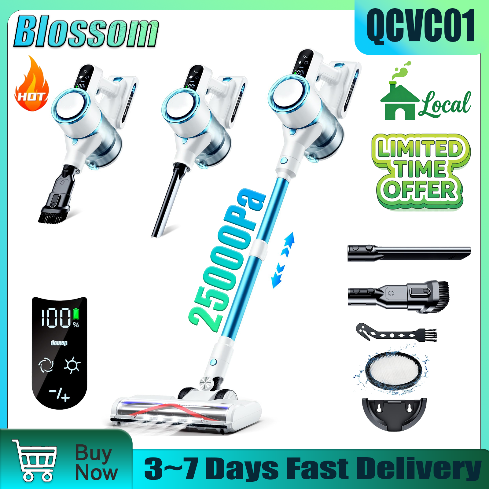 Blossom QCVC01 Wireless Vacuum - Home Office Kitchen recensie en prijs