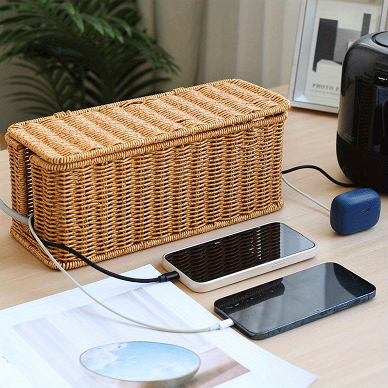 Handcrafted Rattan Cable Manag - Cable Management Box recensie en prijs