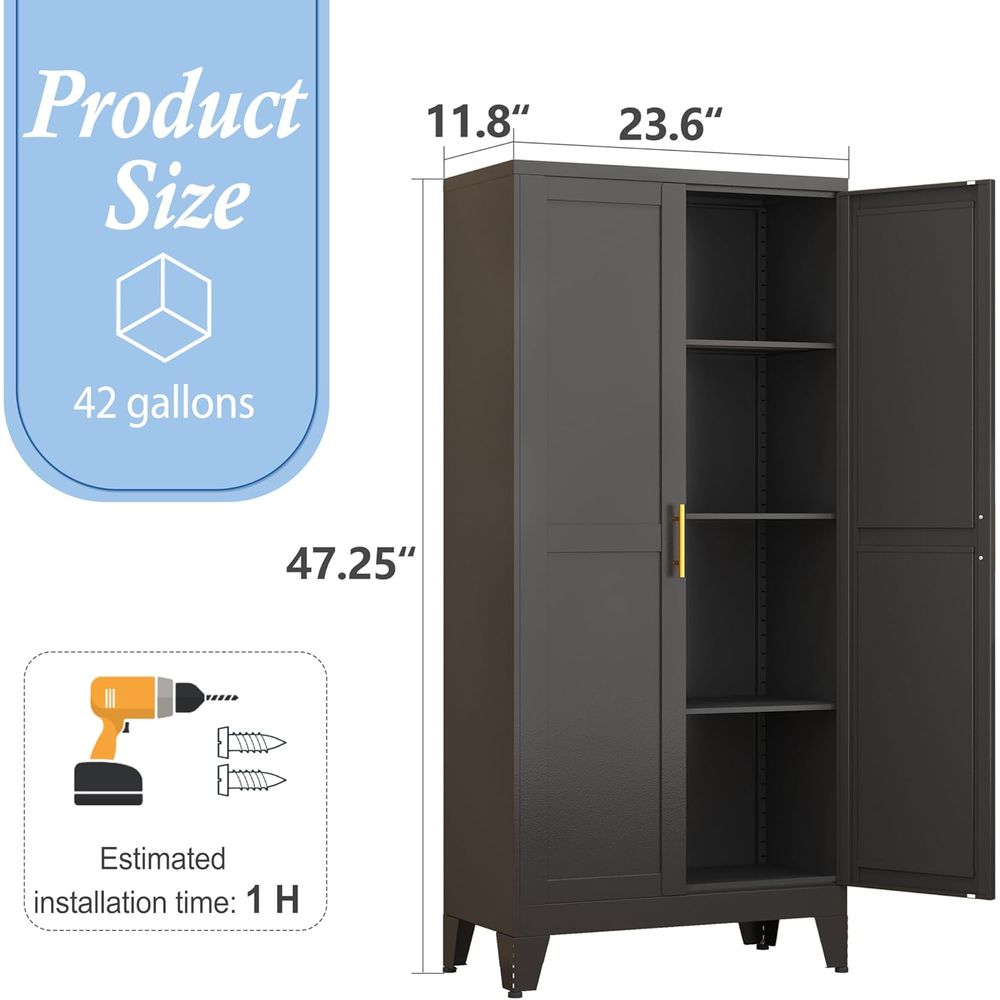 48 Metal Cabinet with 3 Adjust - Home Office Kitchen recensie en prijs