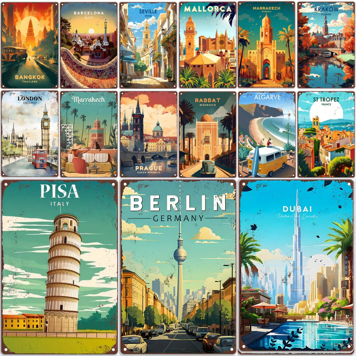 Vintage Travel Round The World - Home Office Dubai recensie en prijs