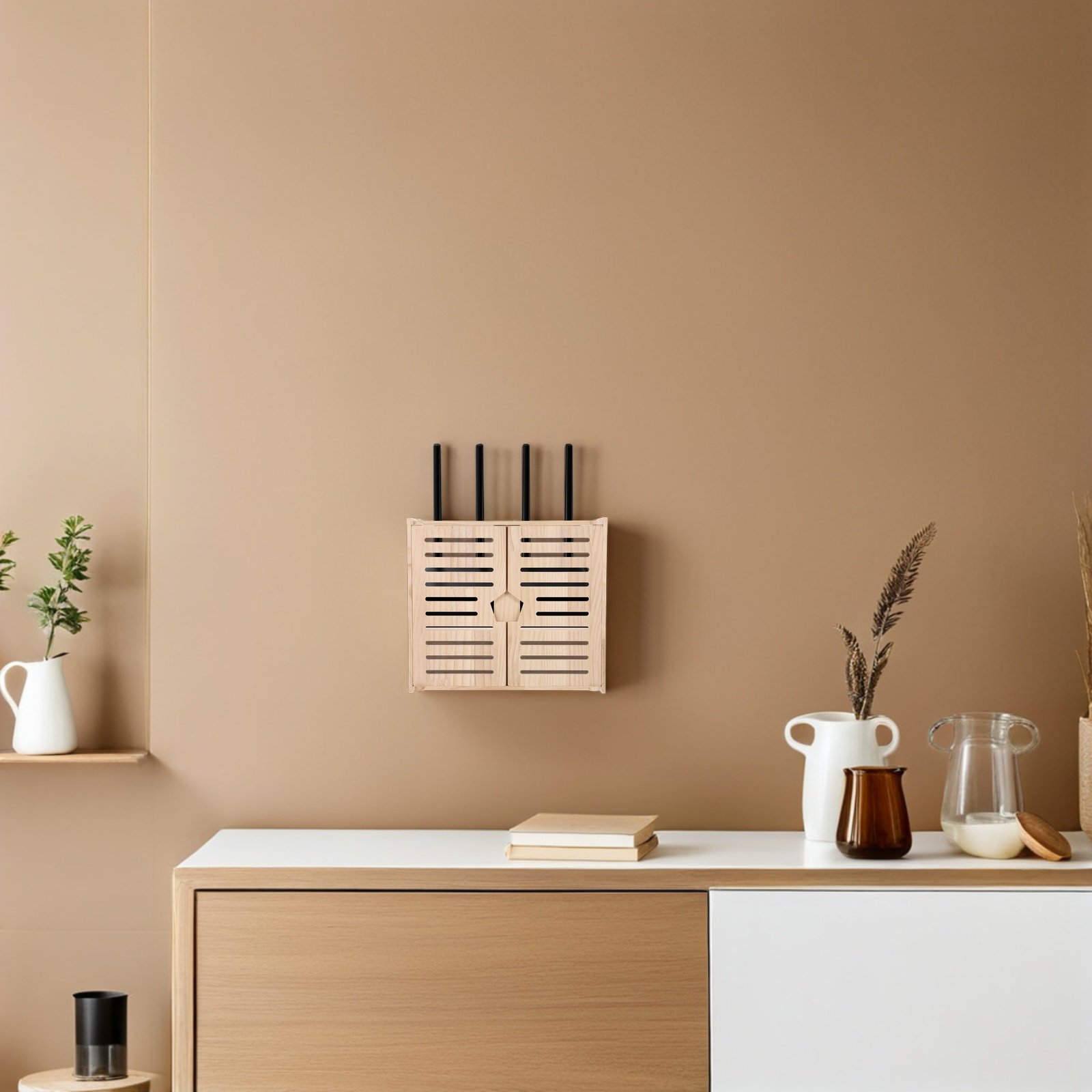 Wooden WiFi Router Storage Box - Cable Management Box recensie en prijs