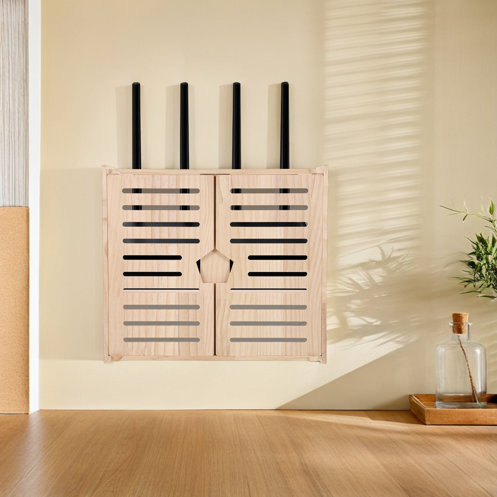 Wood WiFi Router Storage Box W - Cable Management Box recensie en prijs