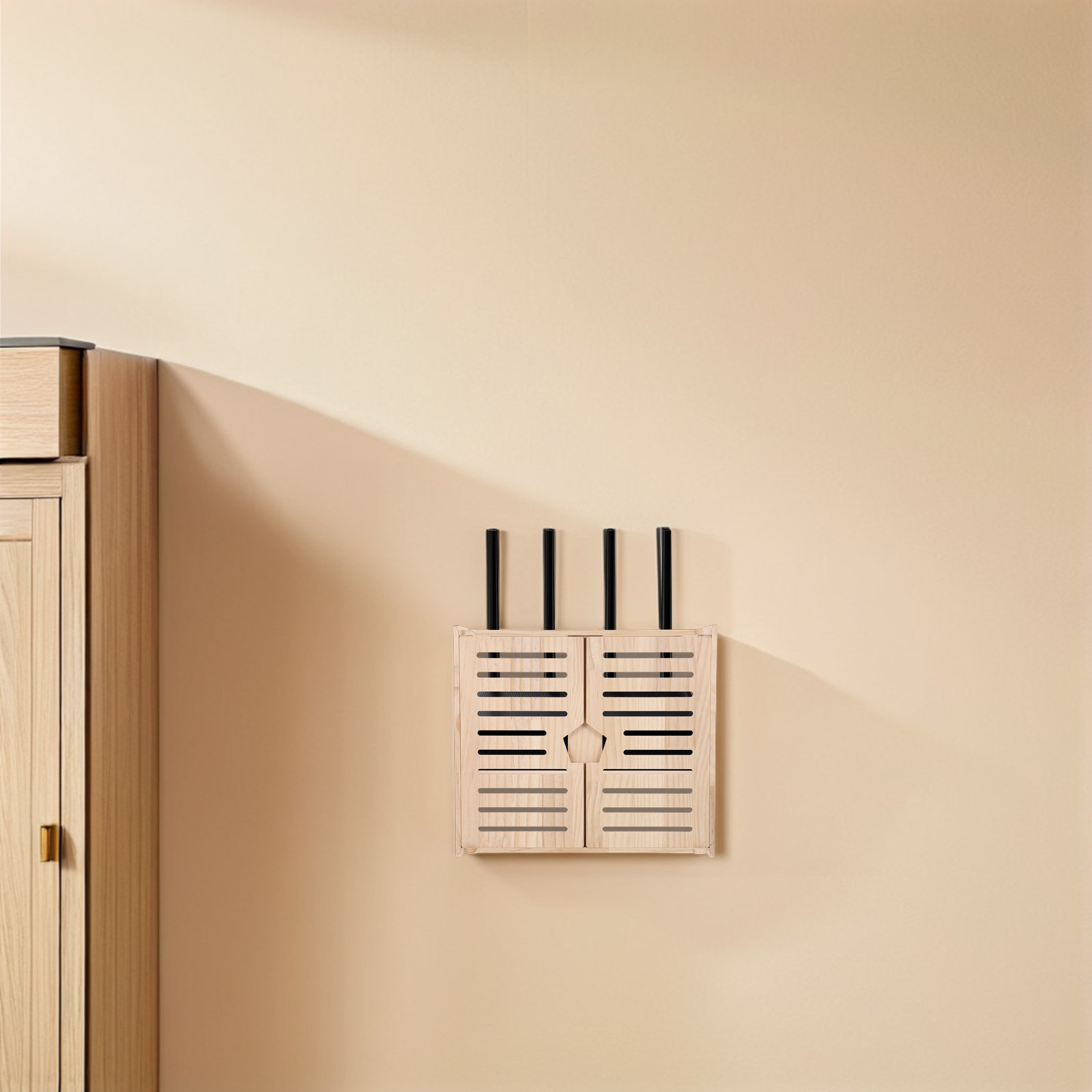 Wood WiFi Router Storage Box W - Cable Management Box recensie en prijs