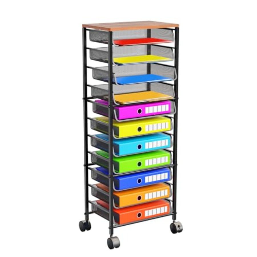 12 Tier Rolling File Cart, Woo - Letter Tray Desk recensie en prijs