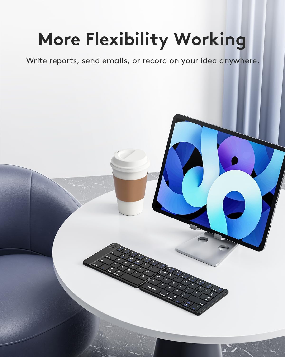 Foldable Bluetooth Keyboard -  - Laptop Stand Foldable recensie en prijs