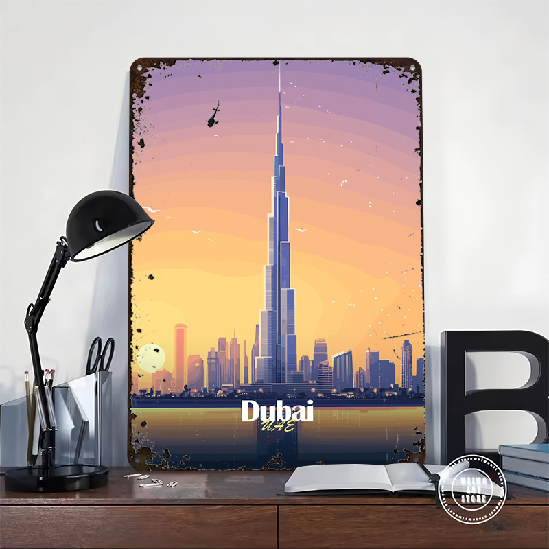 Dubai Skyline At Sunset Printe - Home Office Dubai recensie en prijs