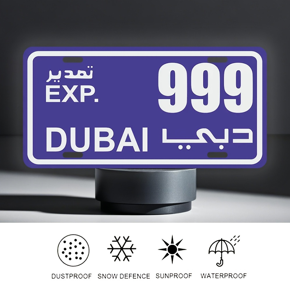 Vintage Dubai License Plate Me - Home Office Dubai recensie en prijs